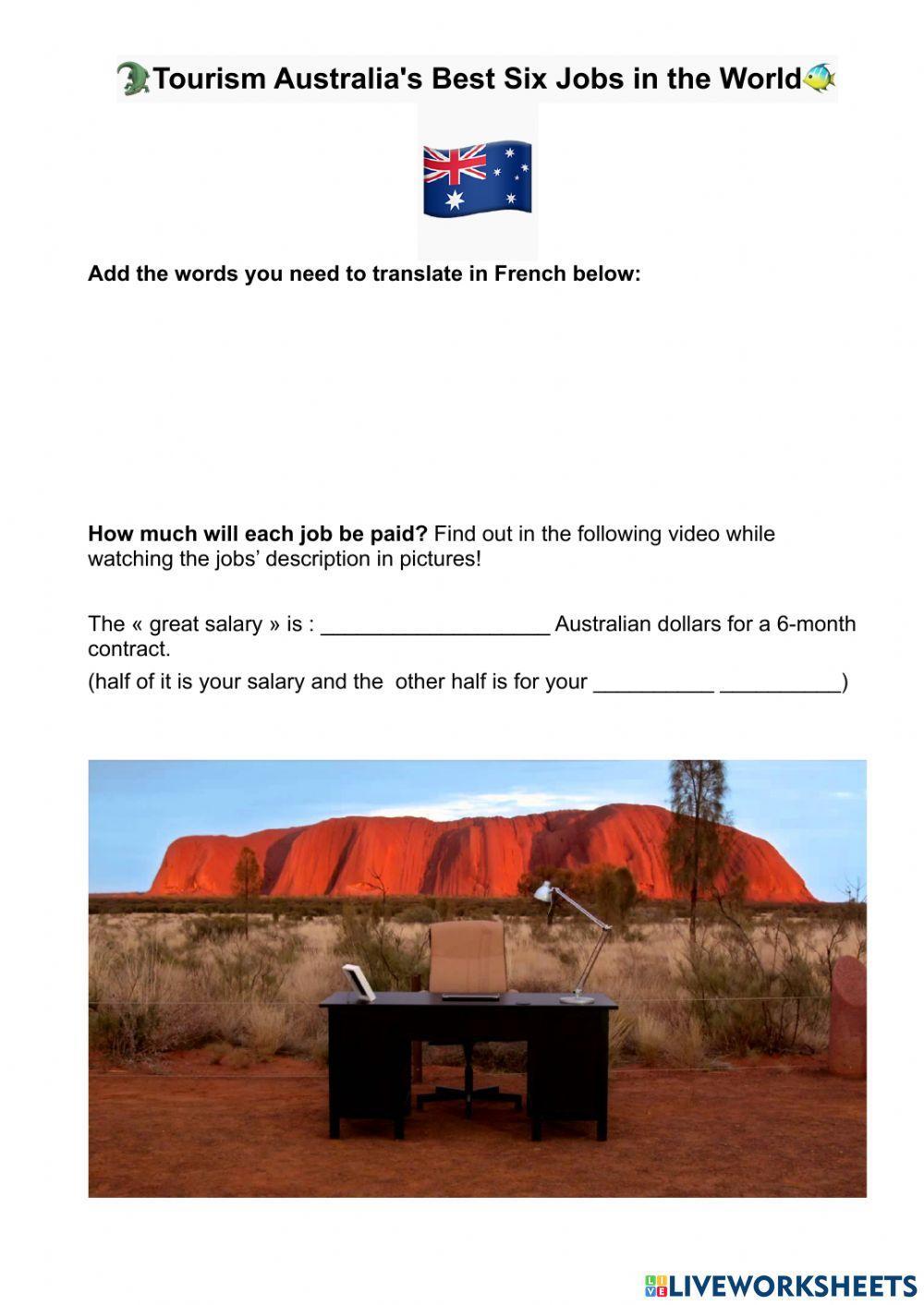 Tourism Australia's Best Six Jobs in the World