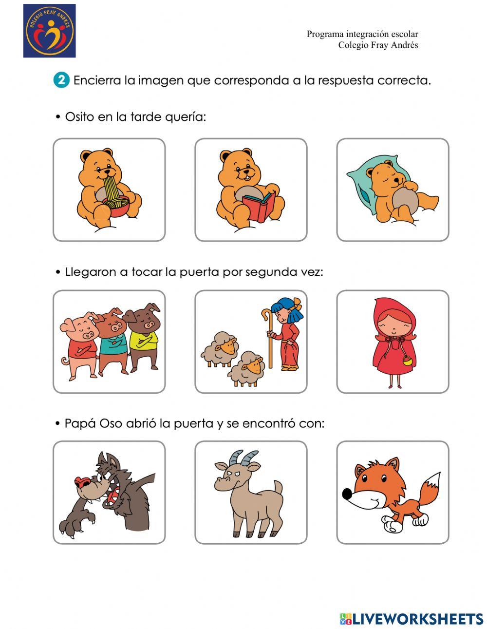 Comprensión lectora 25 noviembre