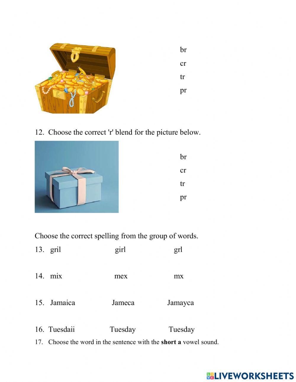 Spelling and Vocabulary