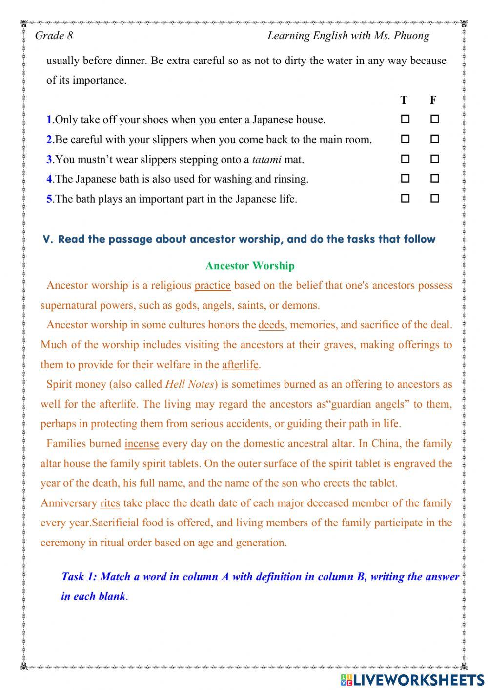 English 9 - review U1-4 - Reading
