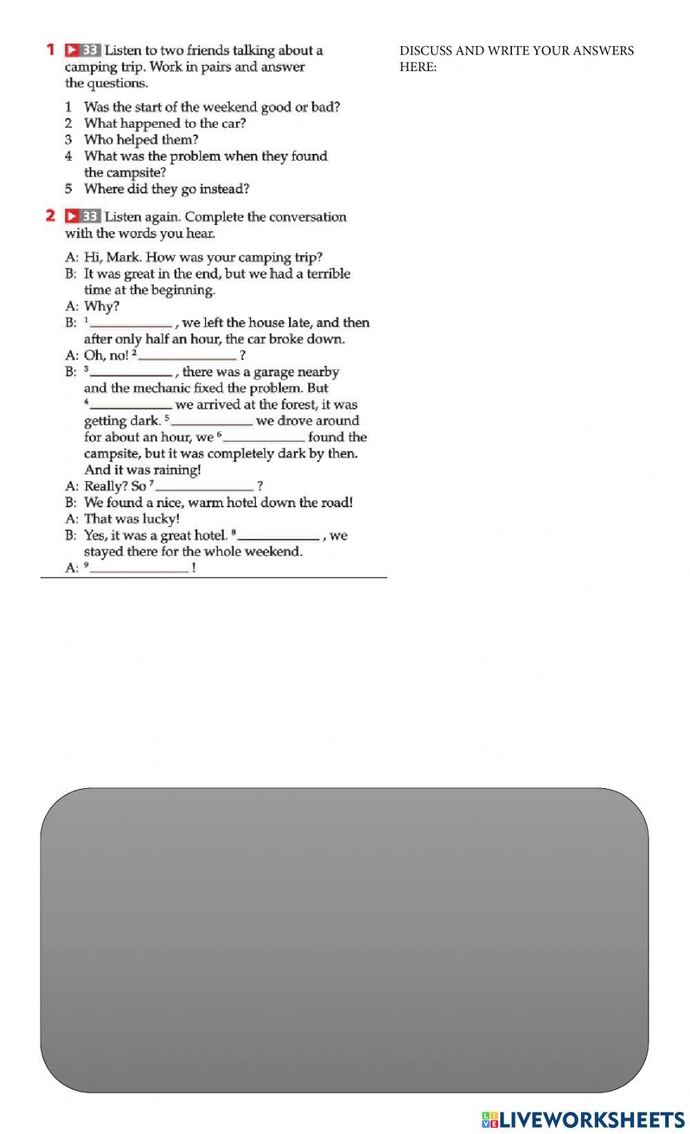 LISTENING TO A STORY