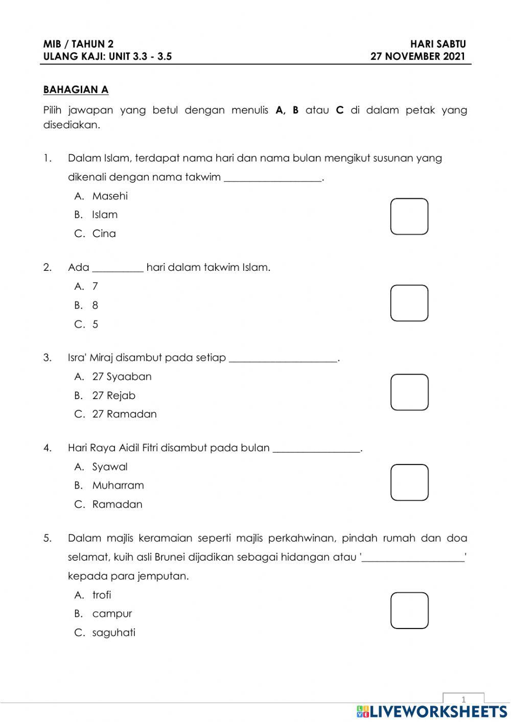 Ulang kaji unit 3.3 - 3.5