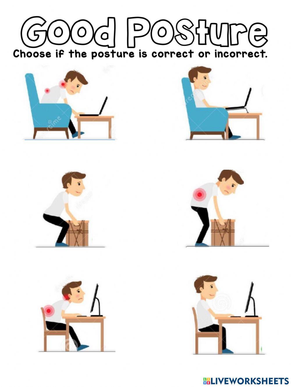 Good Posture worksheet online exercise for | Live Worksheets