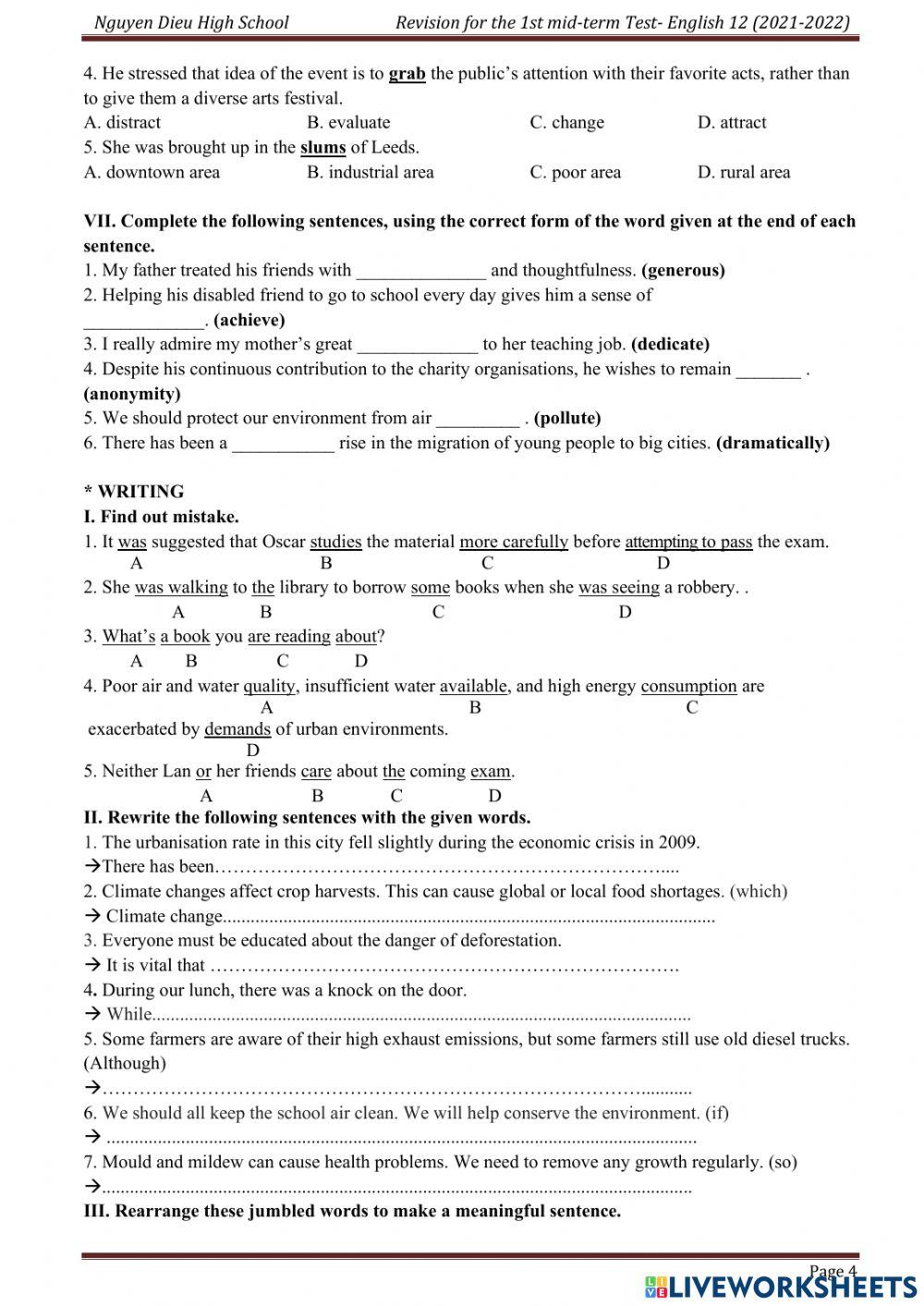 Revisiopn for the mid-term 12