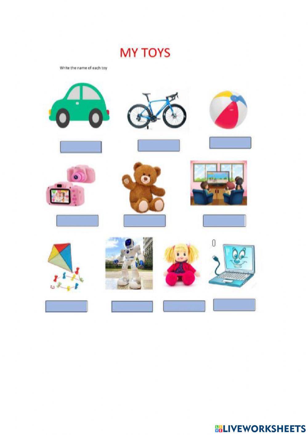 Names of toys worksheet Live Worksheets