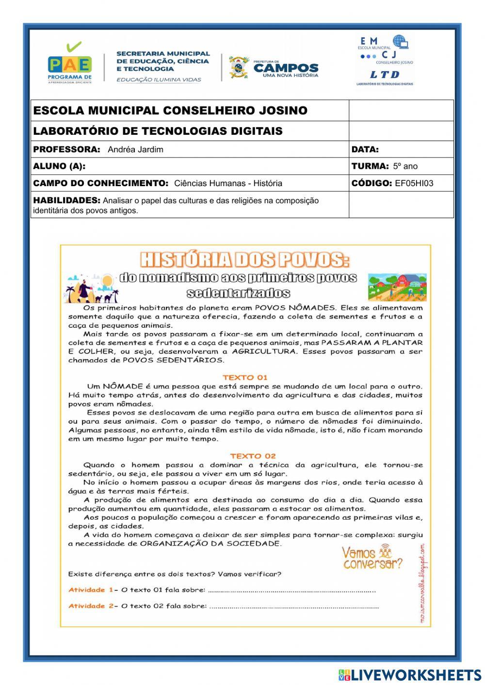 Sedentarismo e nomadismo