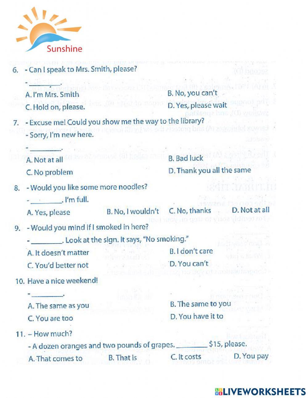 THPT Trắc nghiệm khách quan - cultural tips