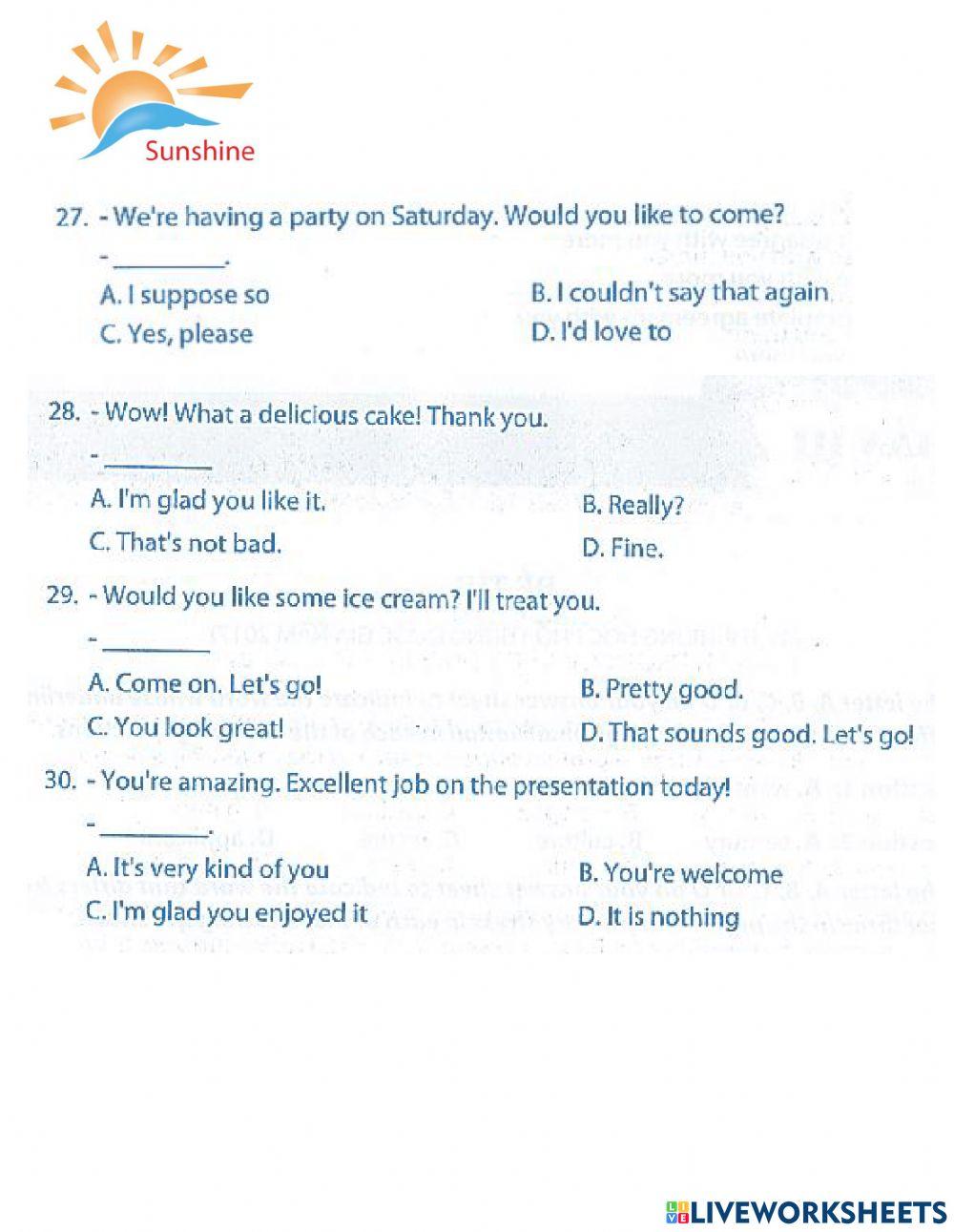 THPT Trắc nghiệm khách quan - cultural tips