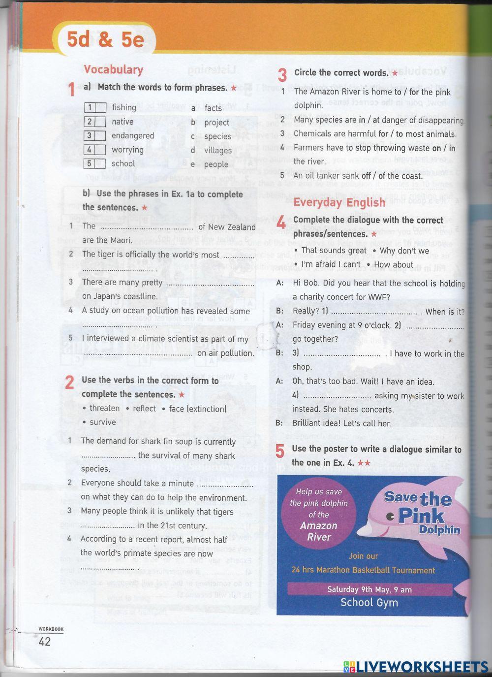 5d and 5e | Free Interactive Worksheets | 4033040