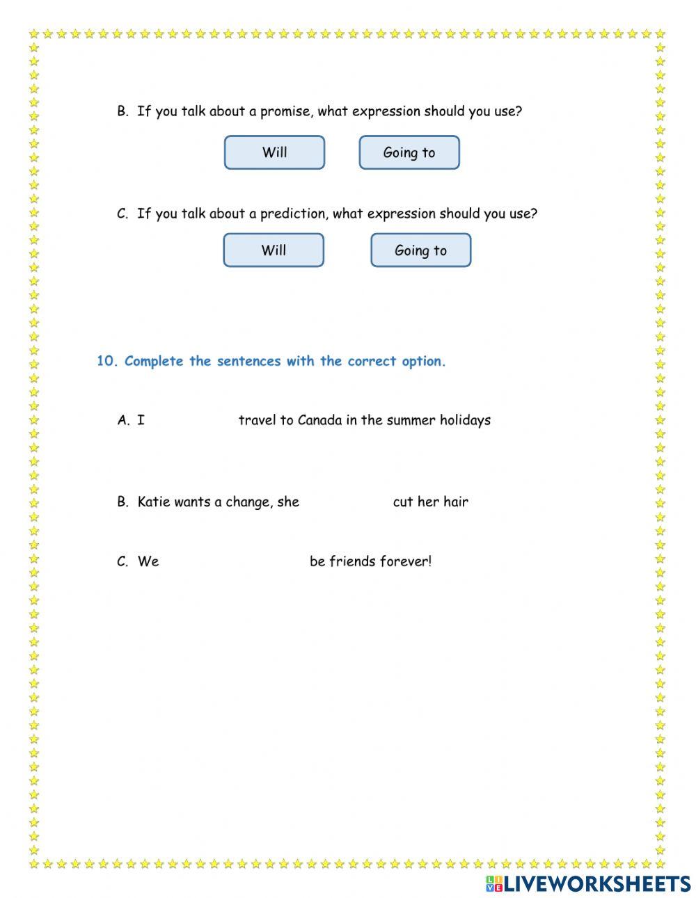 Simple Future - Will and Going to