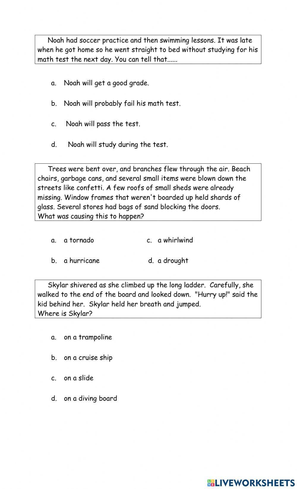 Reading Comprehension