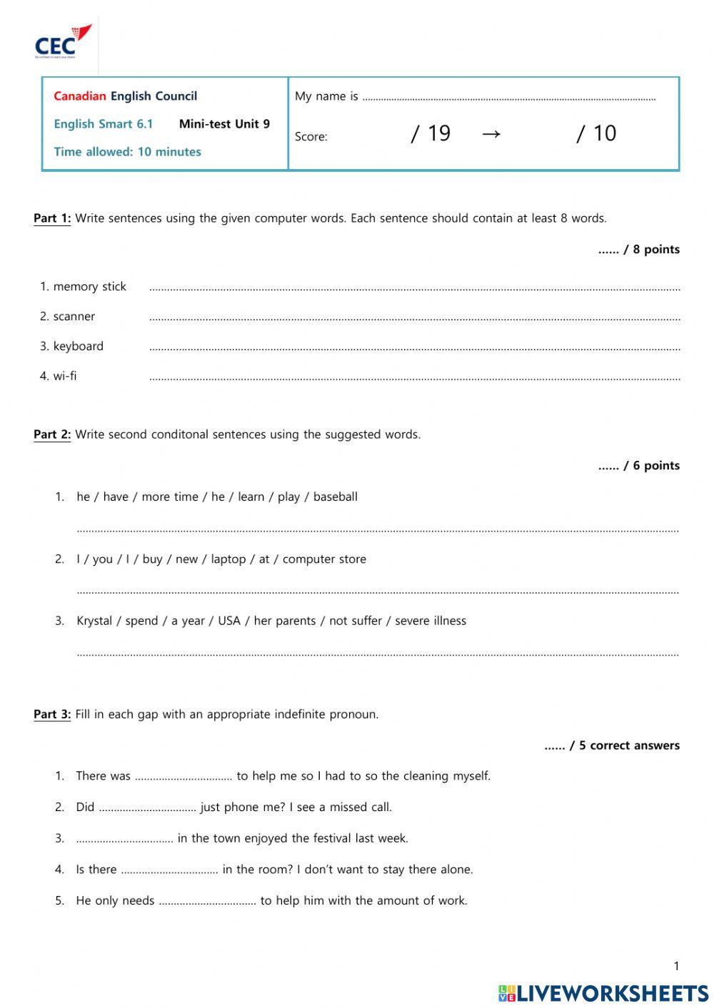 ES6.1 - Mini Test Unit 9