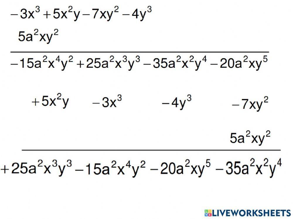 Producto polinomio por monomio