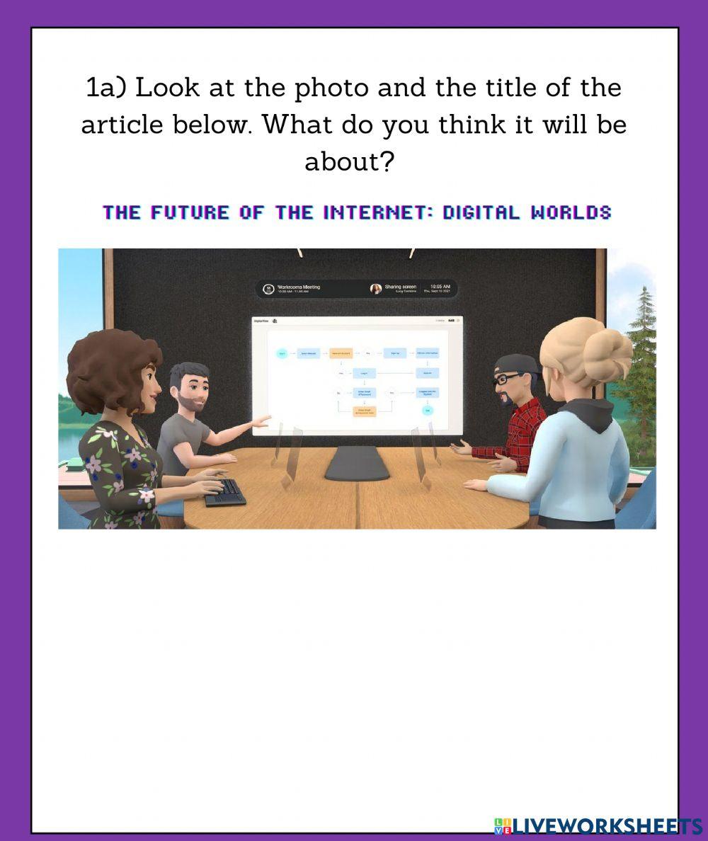 The future of the internet: Digital worlds