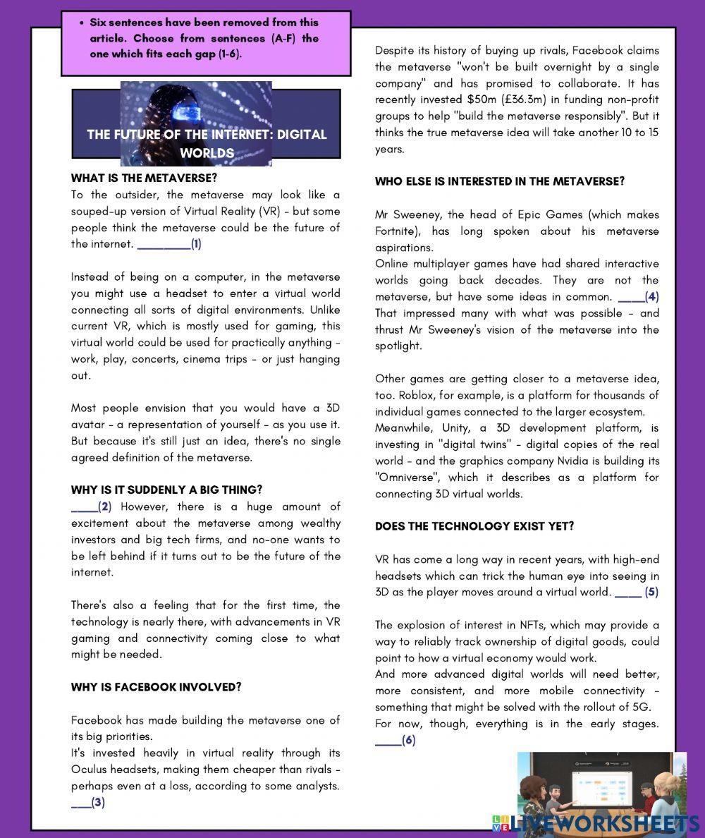 The future of the internet: Digital worlds