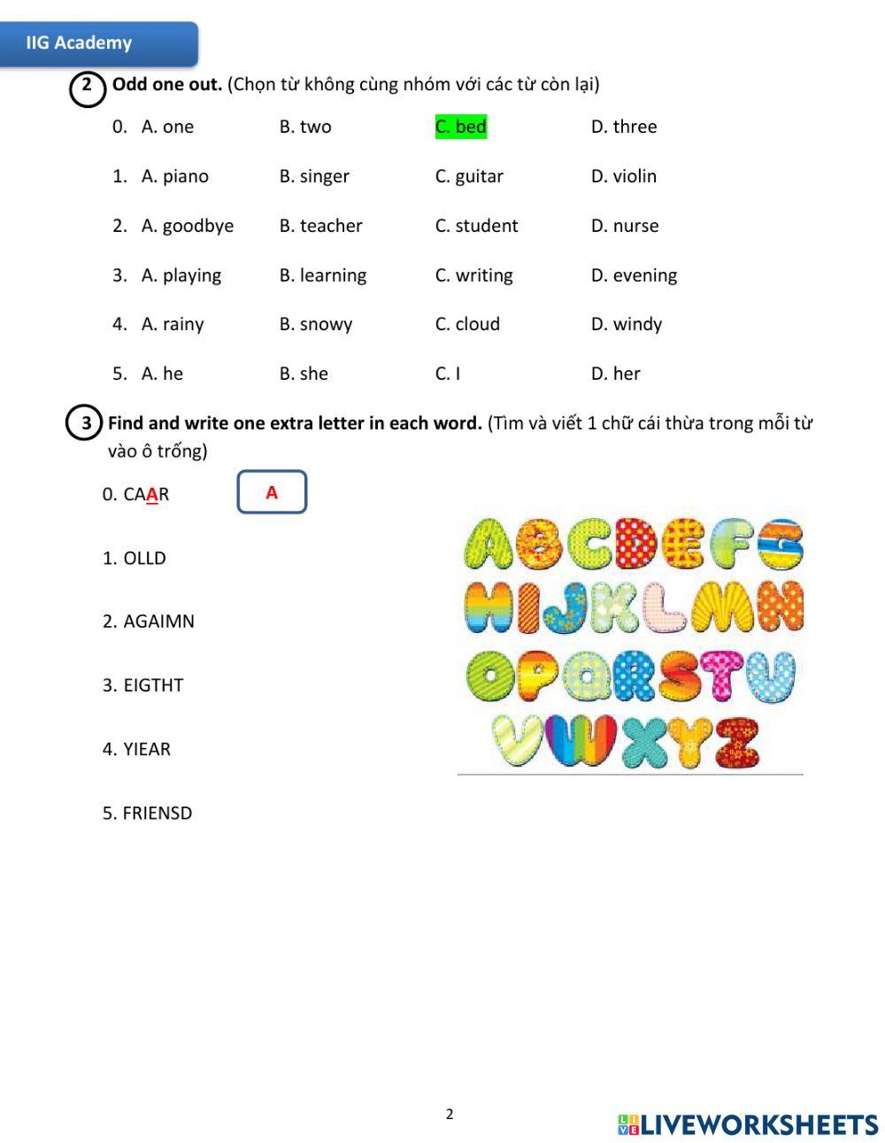 IIG-Grade 3-Worksheet 12