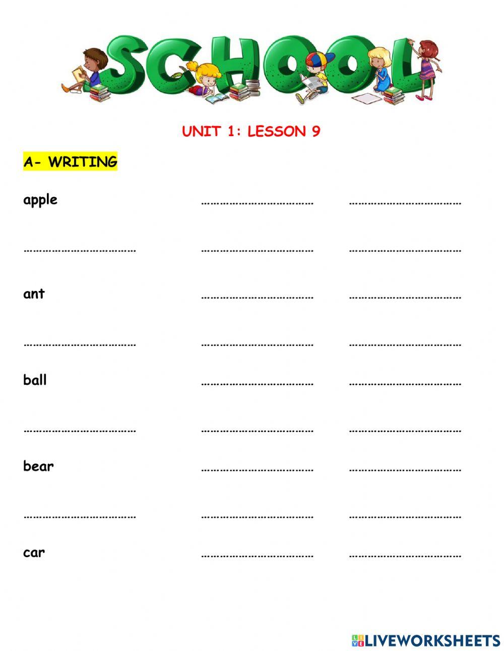 Hang Out Starter Unit 1 School Lesson 9