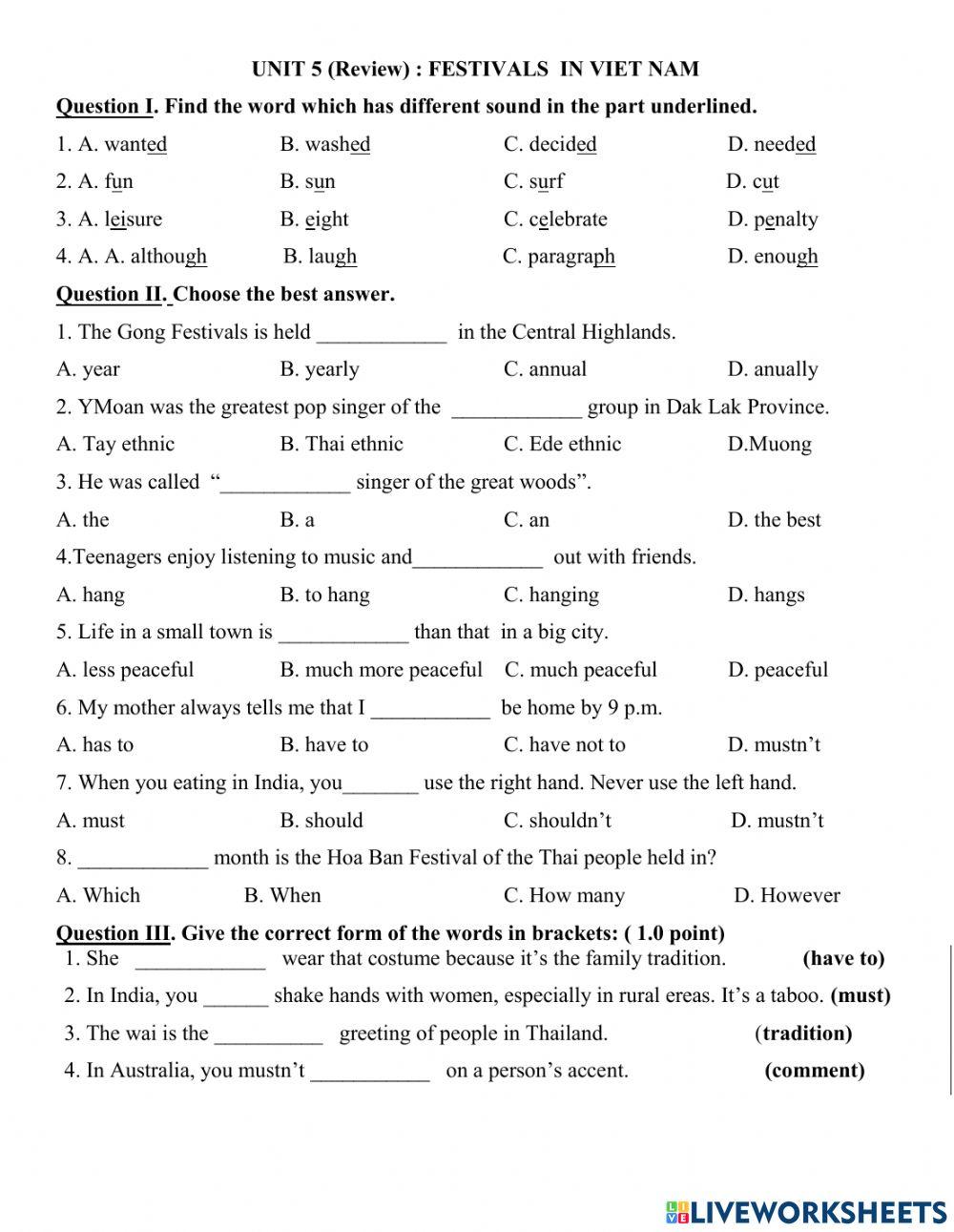 Festivals in Viet Nam