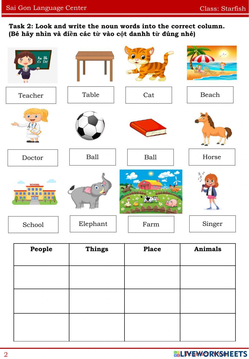 Worksheet starfish 24.11