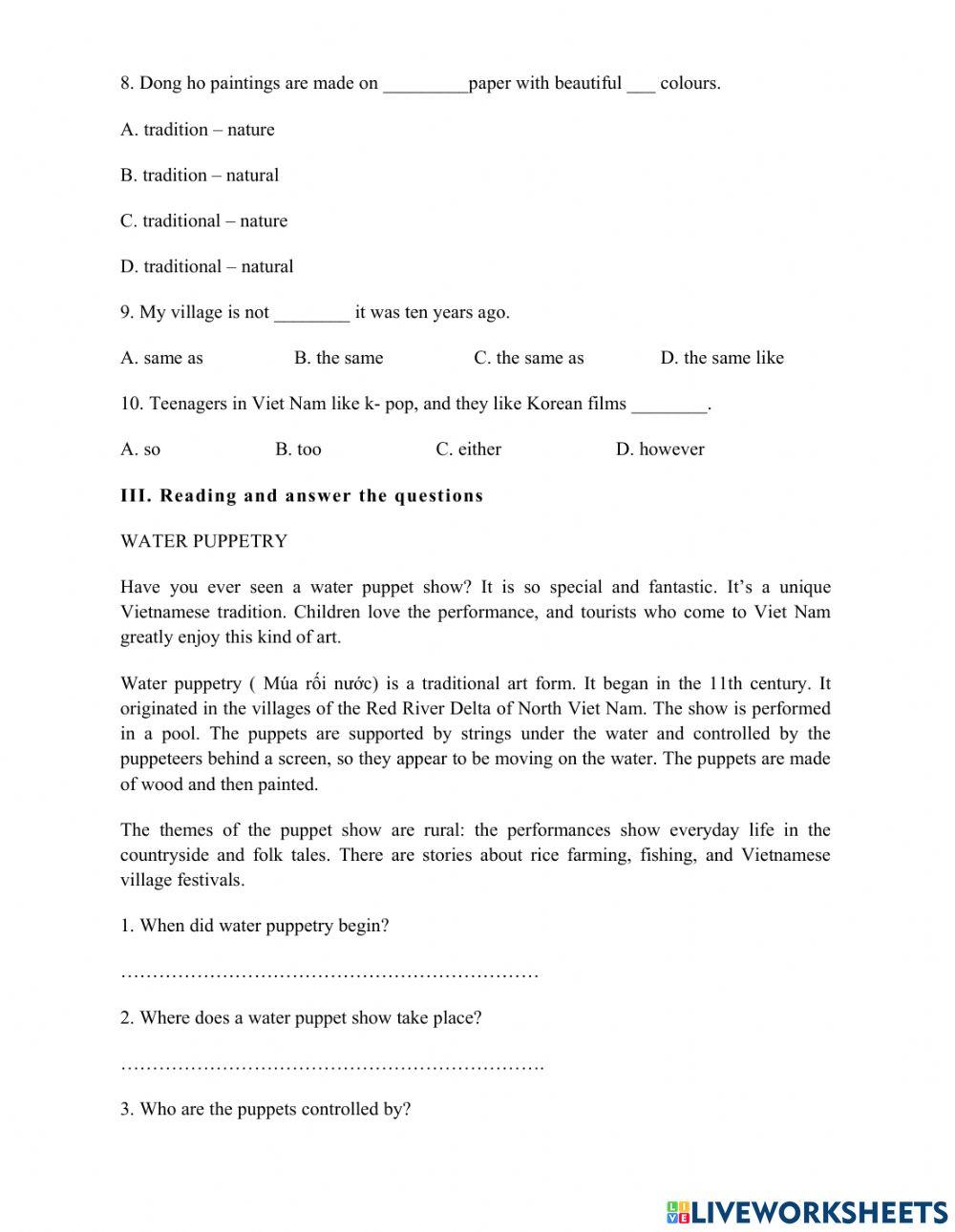 Tiếng anh 7 - Unit 4 (CT mới)