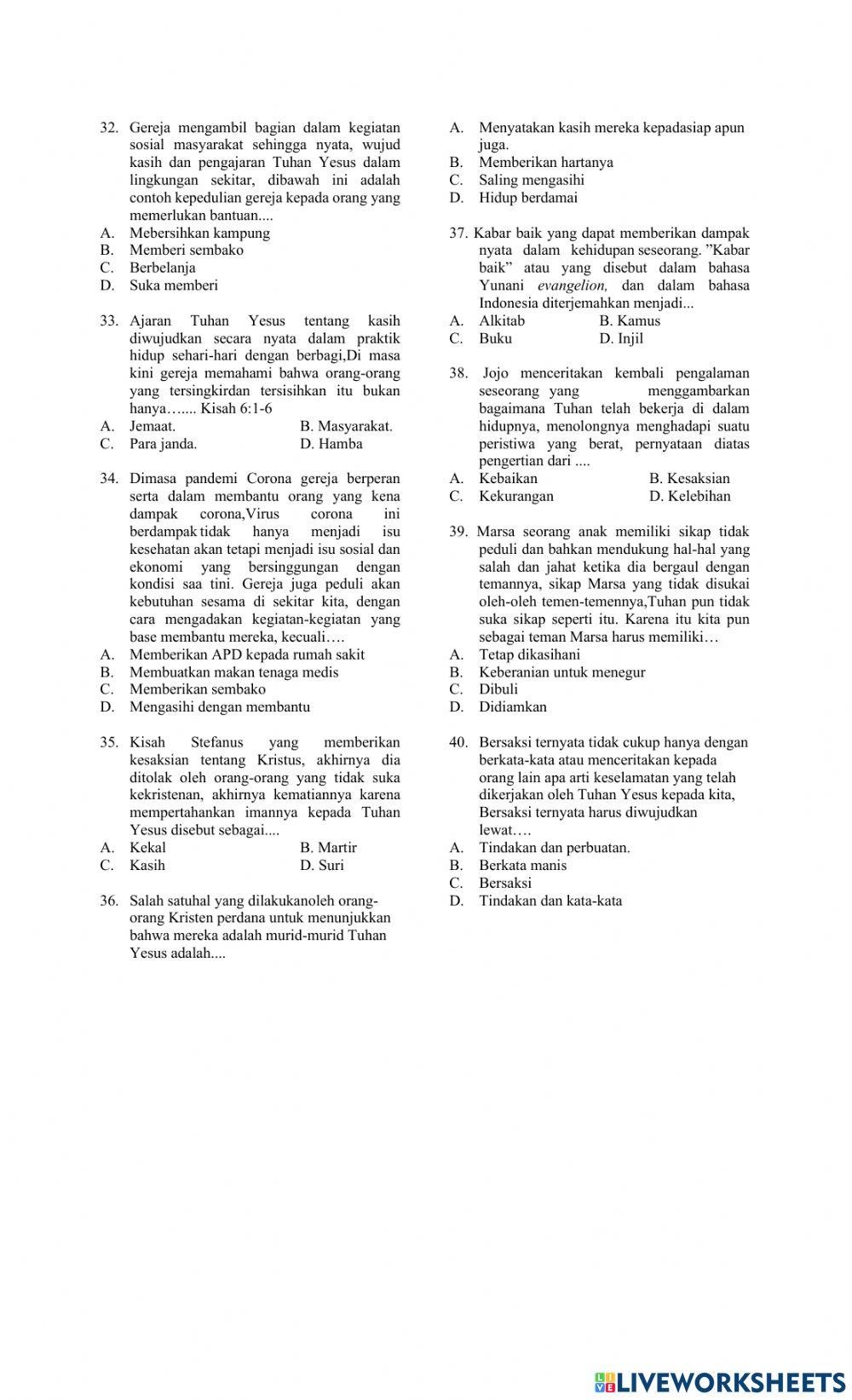 Latihan SOAL PAS GASAL