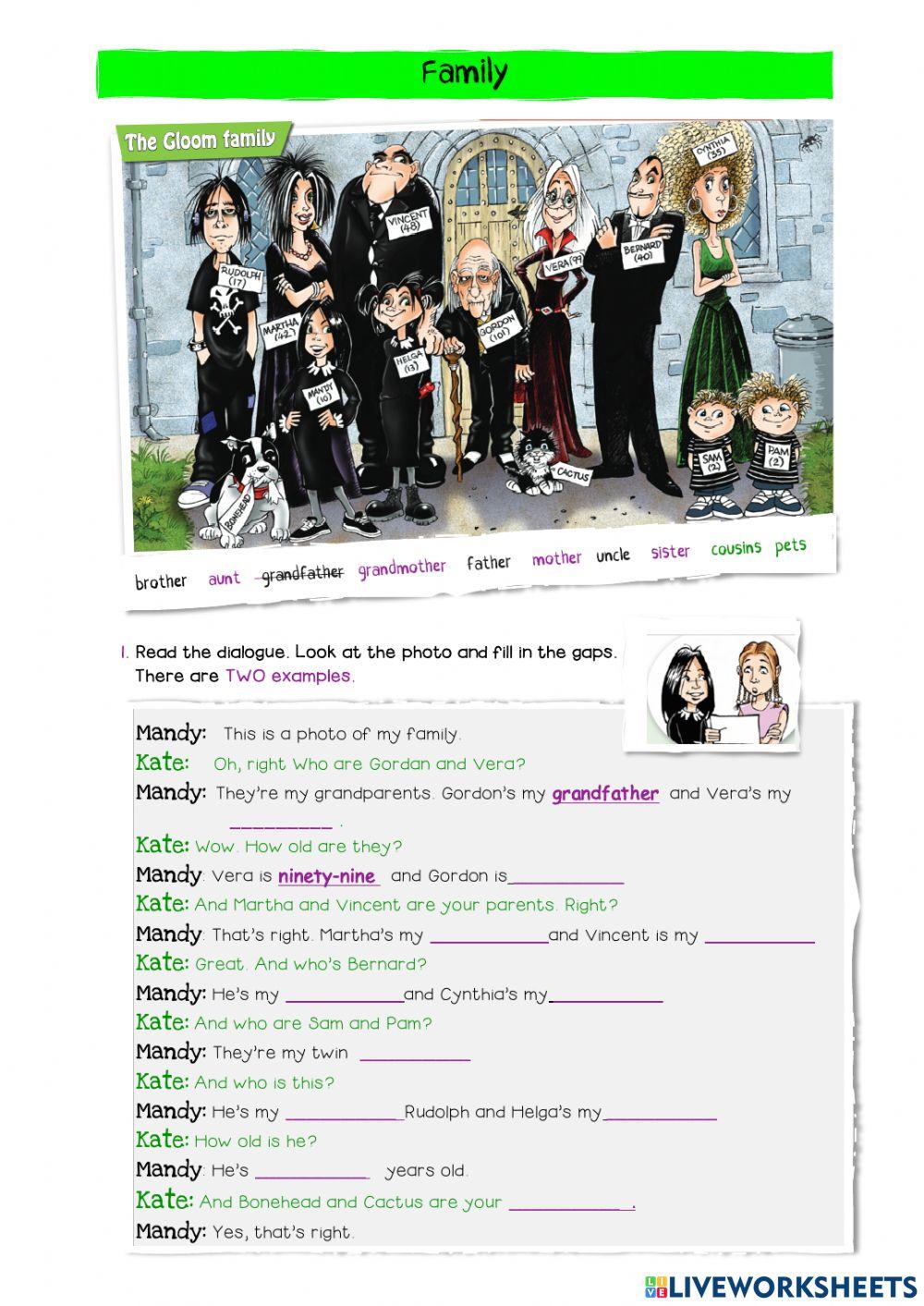 Fmaily and possessives adjectives