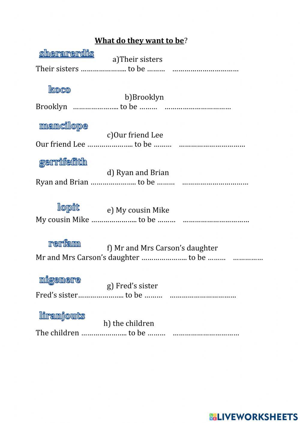 What do you want to be