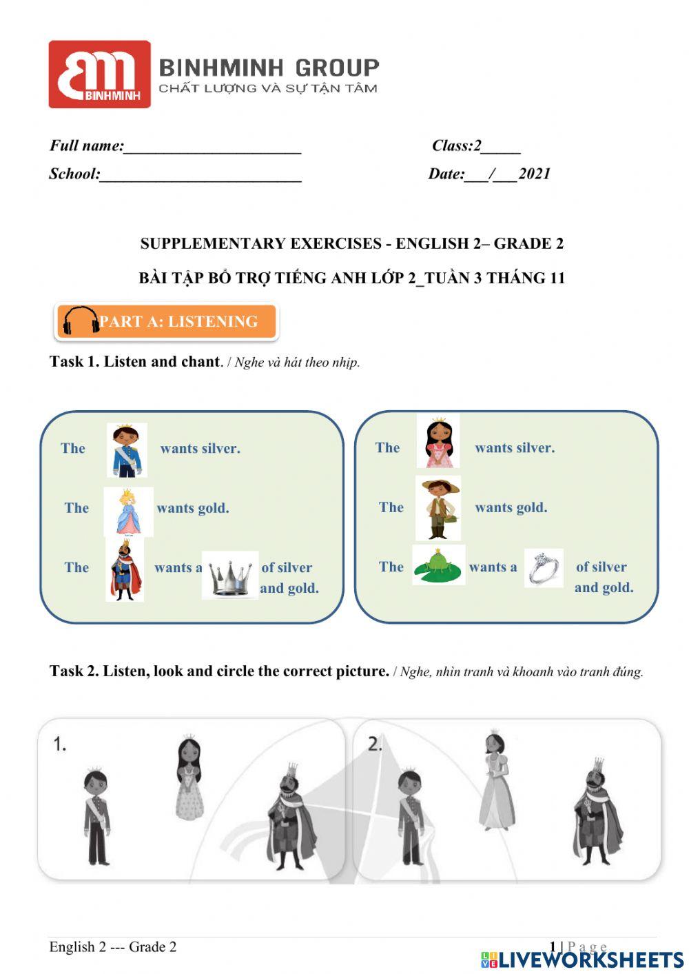 English grade 2 - Bình Minh