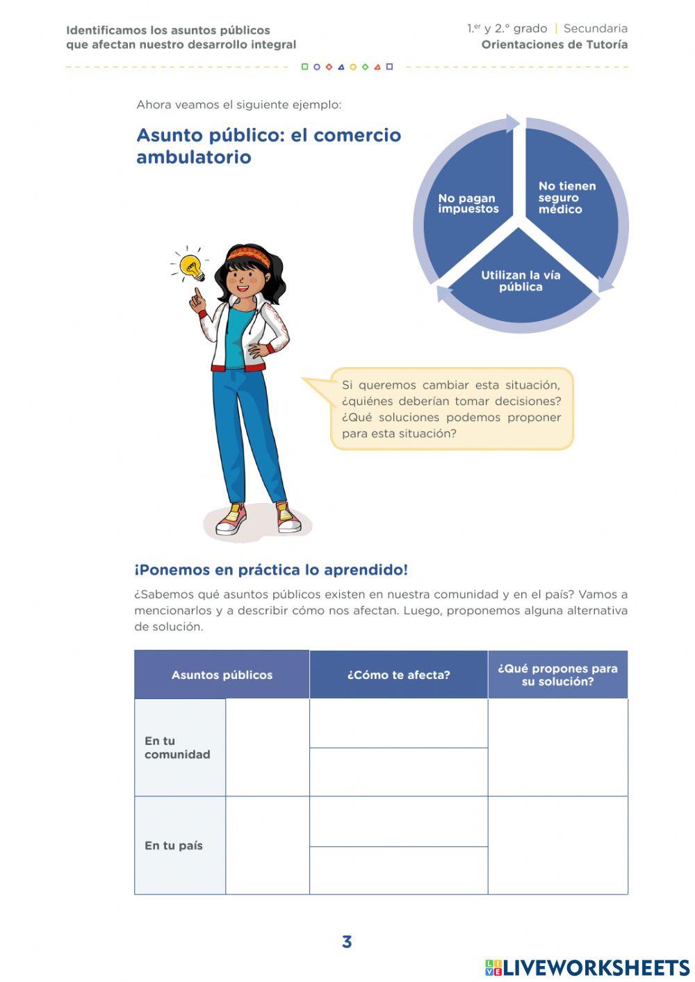 Identificamos los asuntos públicos que afectan nuestro desarrollo integral