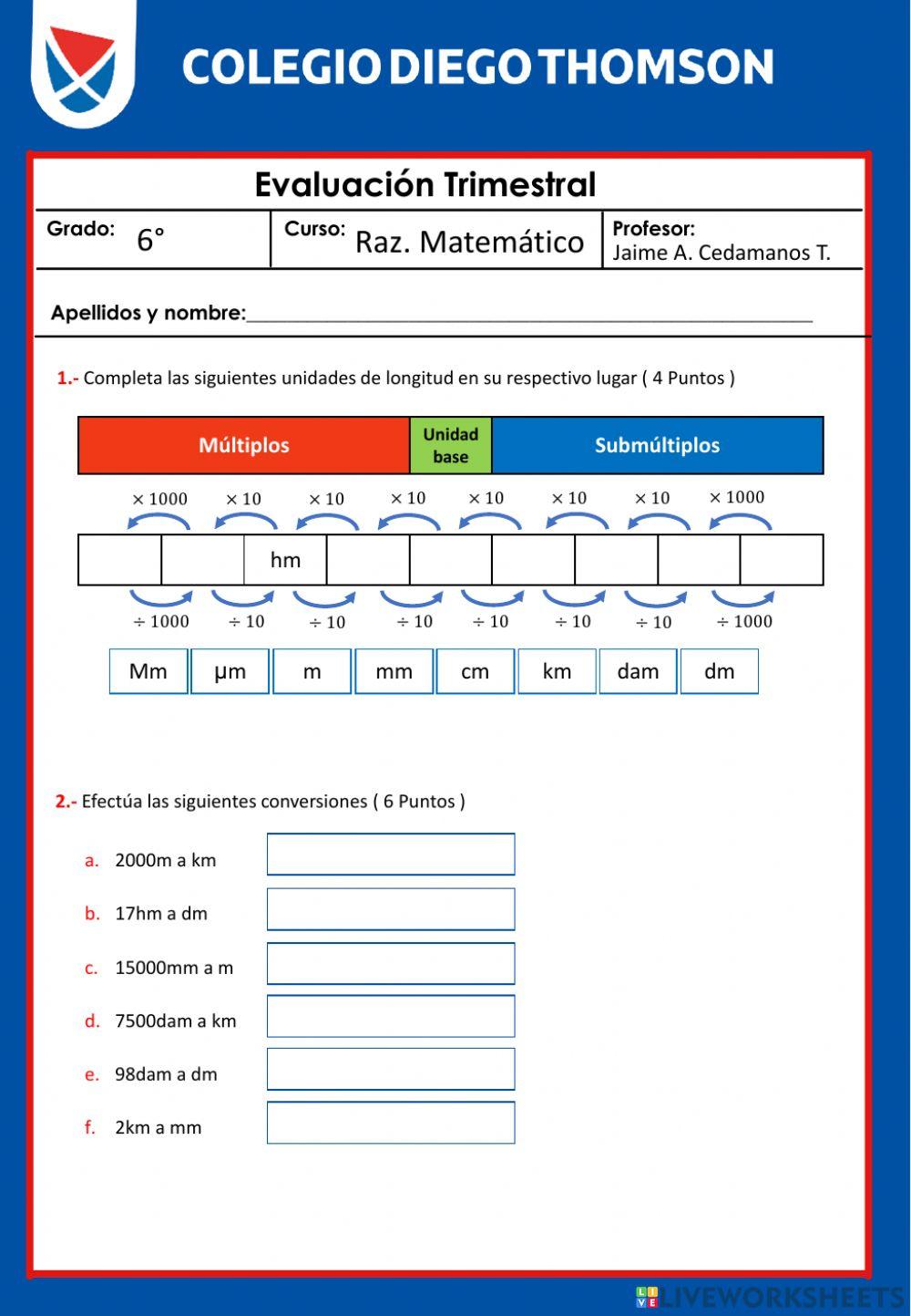 6RM - Examen noviembre 6RM - Examen noviembre