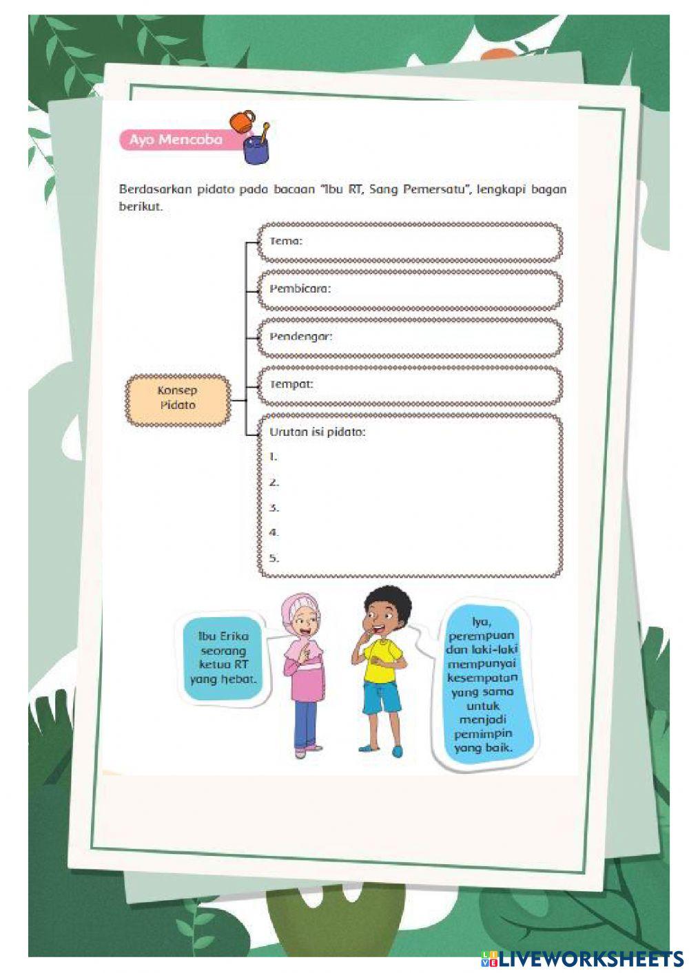 LKPD Tema 7 Kepemimpinan Subtema 1 Muatan Bahasa Indonesia dan IPA Kelas 6