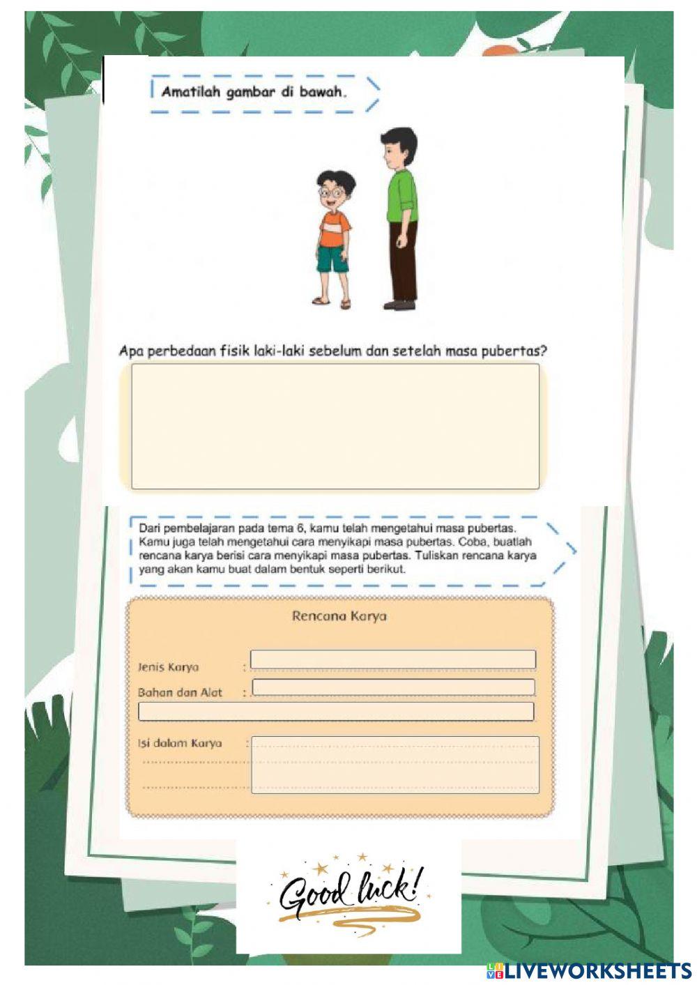 LKPD Tema 7 Kepemimpinan Subtema 1 Muatan Bahasa Indonesia dan IPA Kelas 6