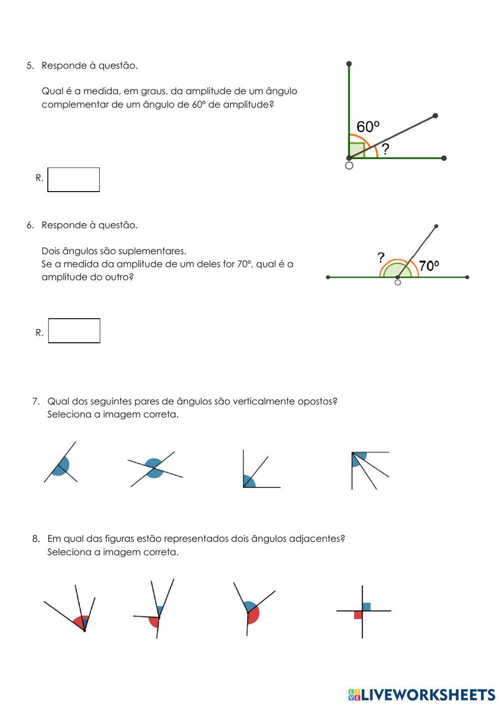 Mat 5 - Ângulos e triângulos Seletivas