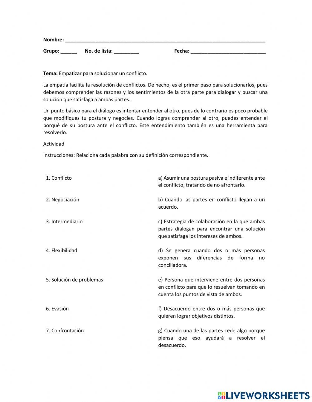 Empazitar para solucionar un problema