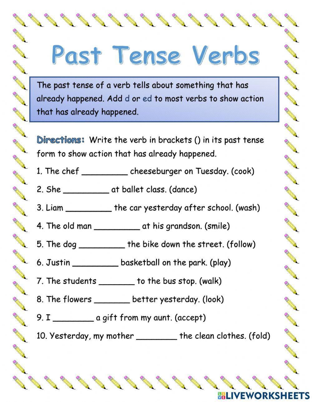 Past Simple Tense Ed