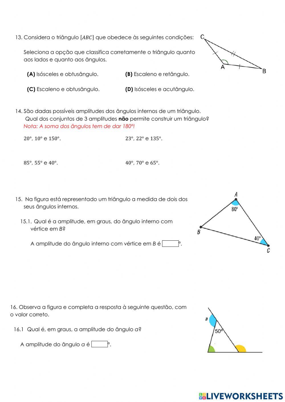Mat 5 - Ângulos e triângulos Universais
