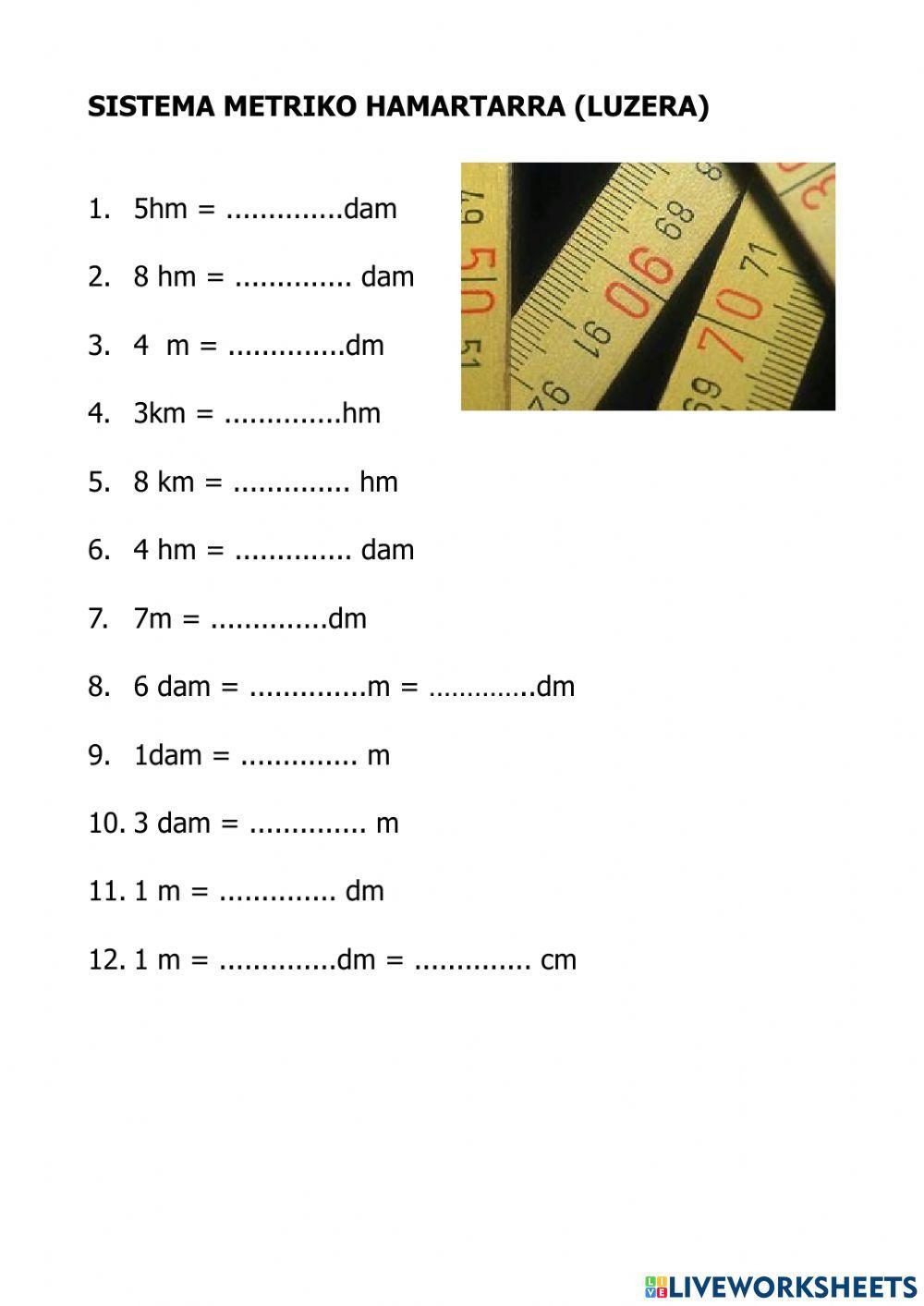 Sistema metriko hamartarra