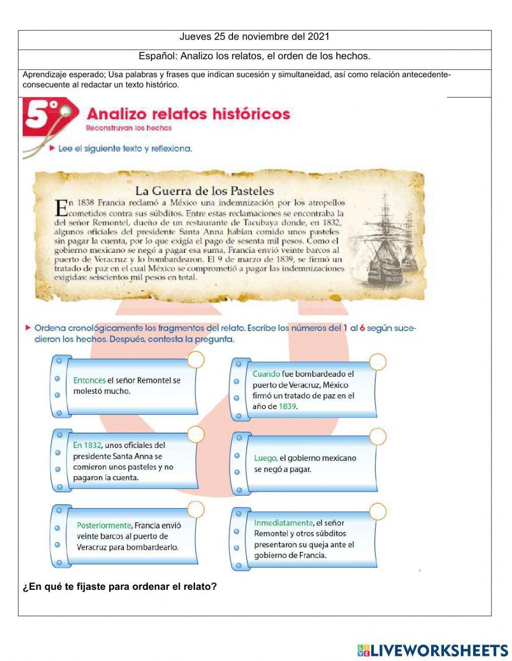 Análisis del relato histórico