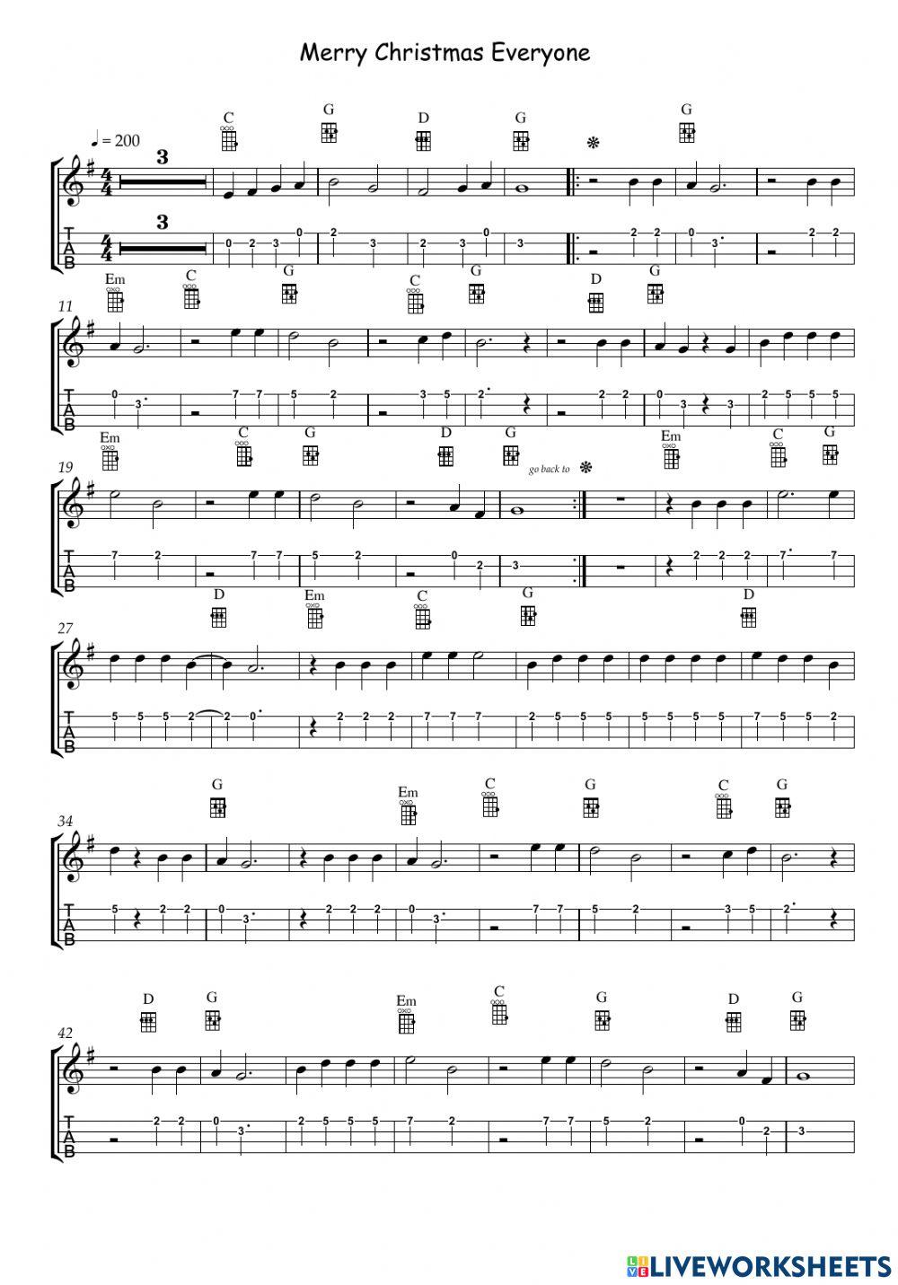 Snow is falling ukulele