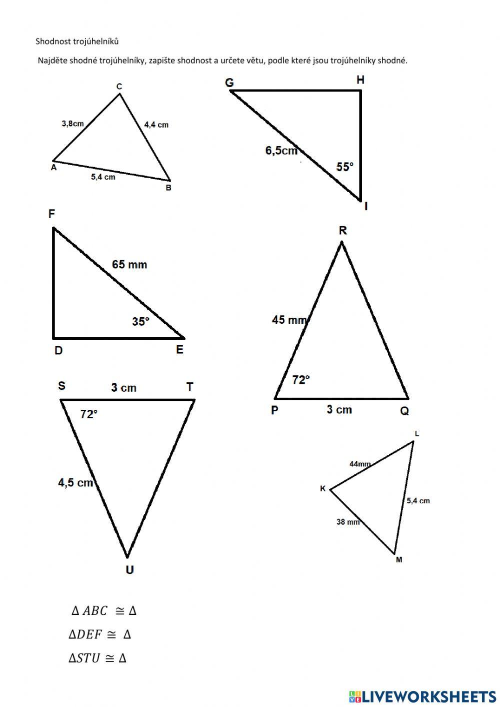 Shodnost trojúhelníků