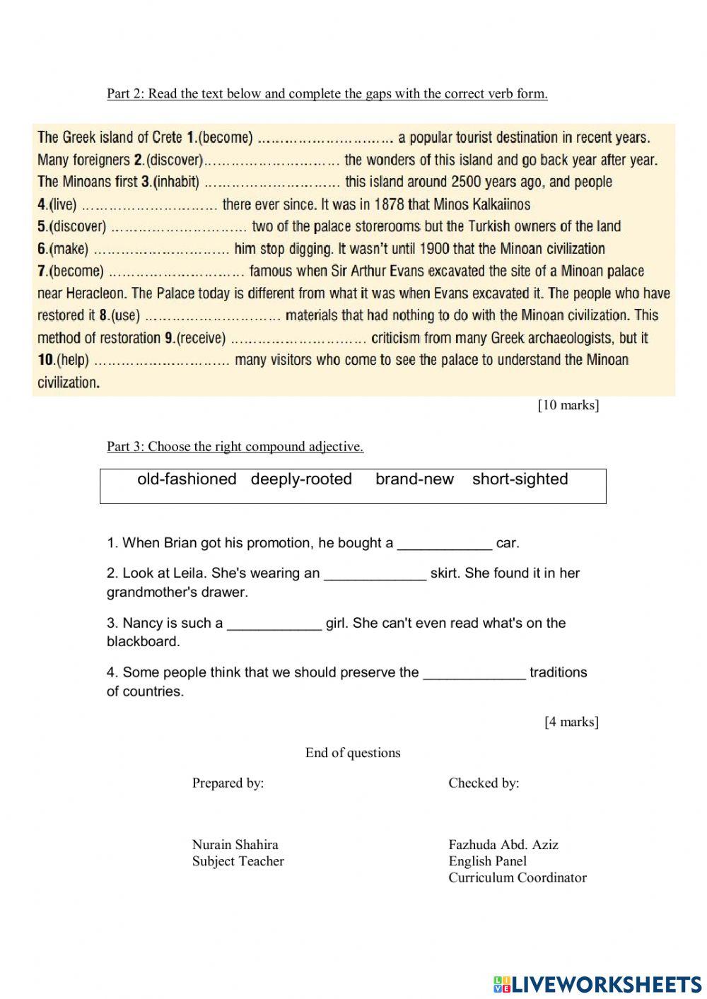 Grade 7 Quiz (Term 2)