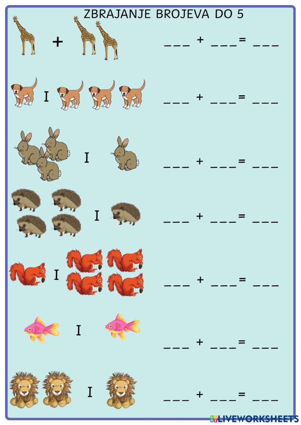 Zbrajanje do 5