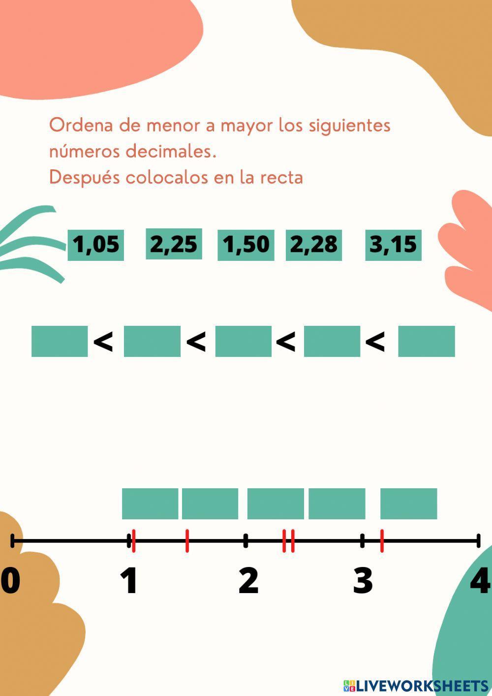 Ordenar Nçumeros decimales