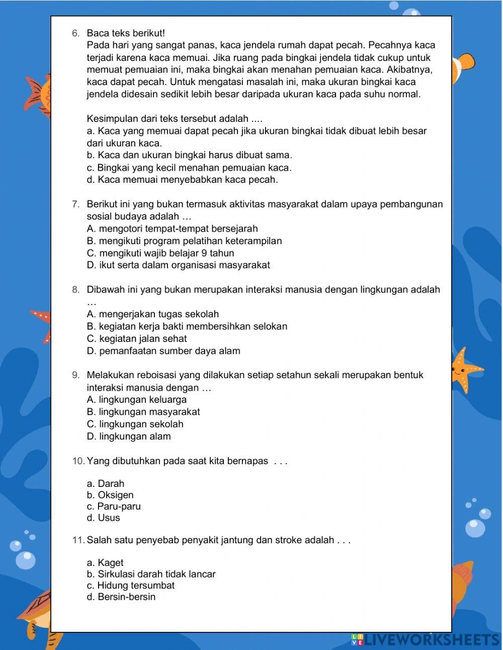 Penilaian harian tema 4