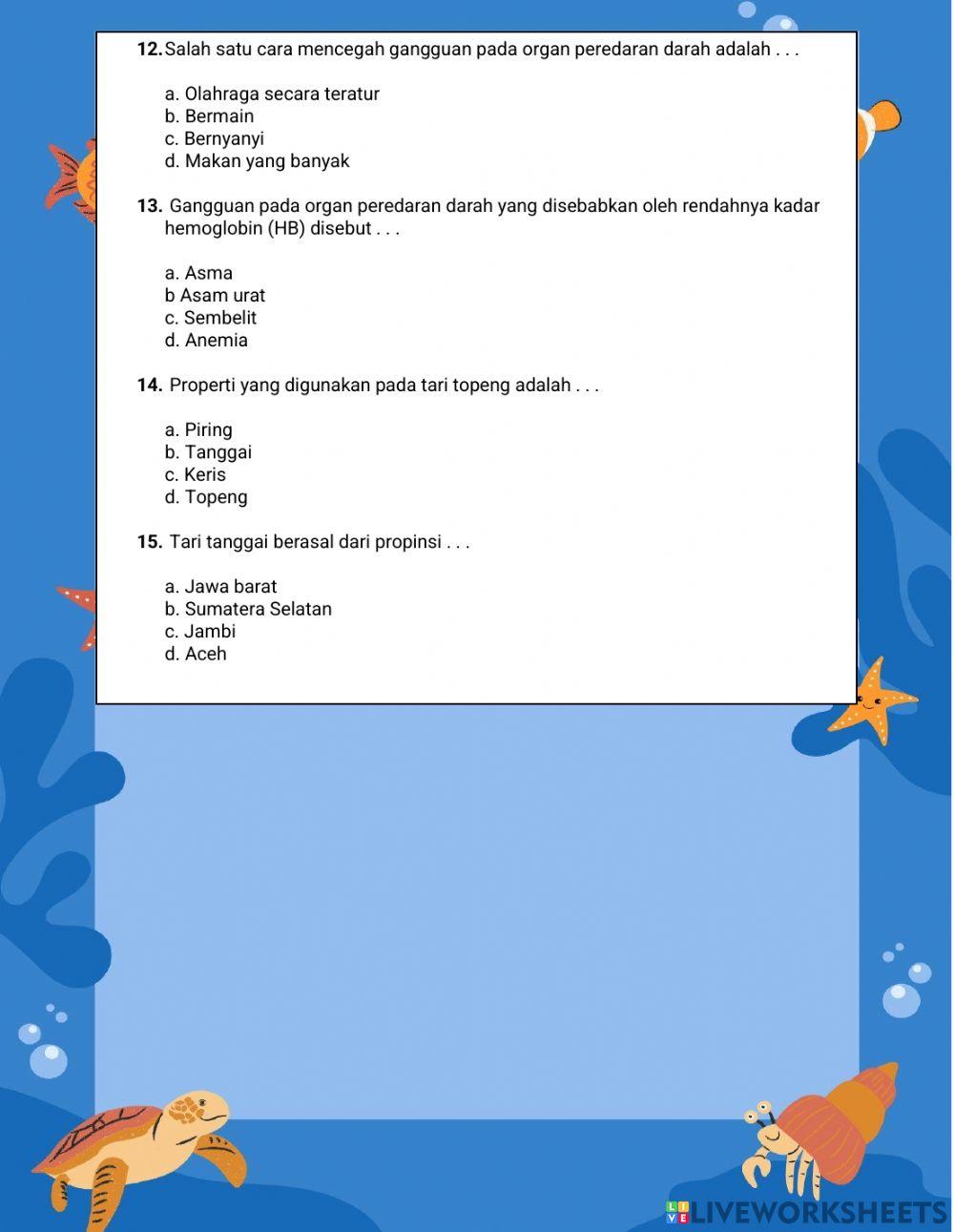 Penilaian harian tema 4