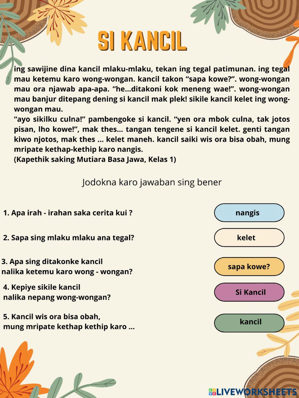 Dongeng Si Kancil - bersuara-