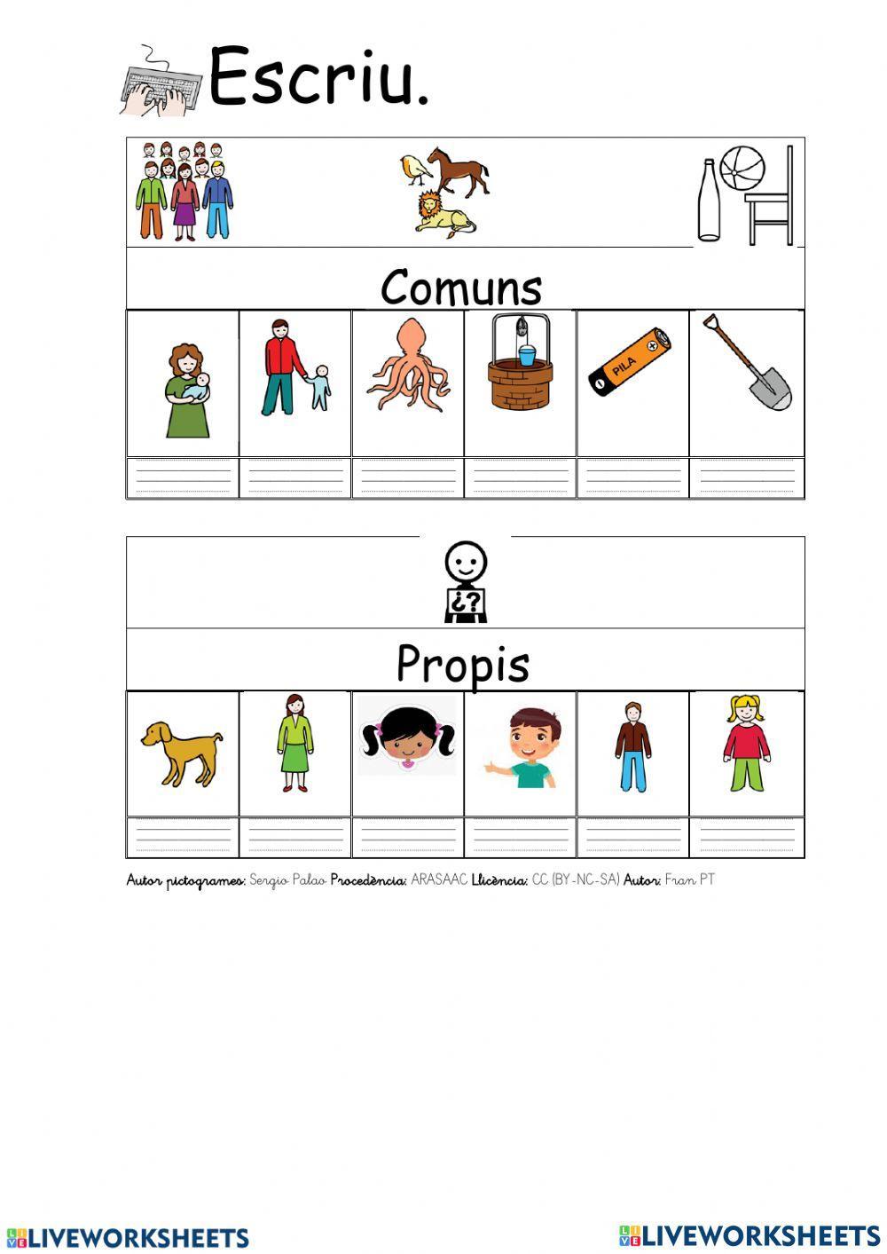 Noms comuns i noms propis