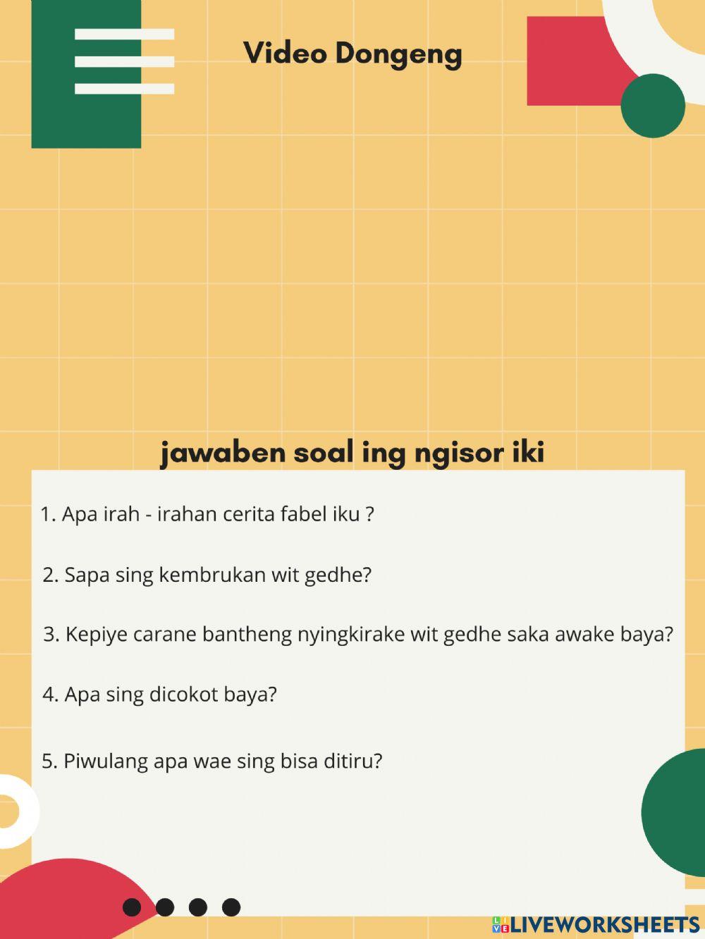 Video dongeng Baya lan Bantheng