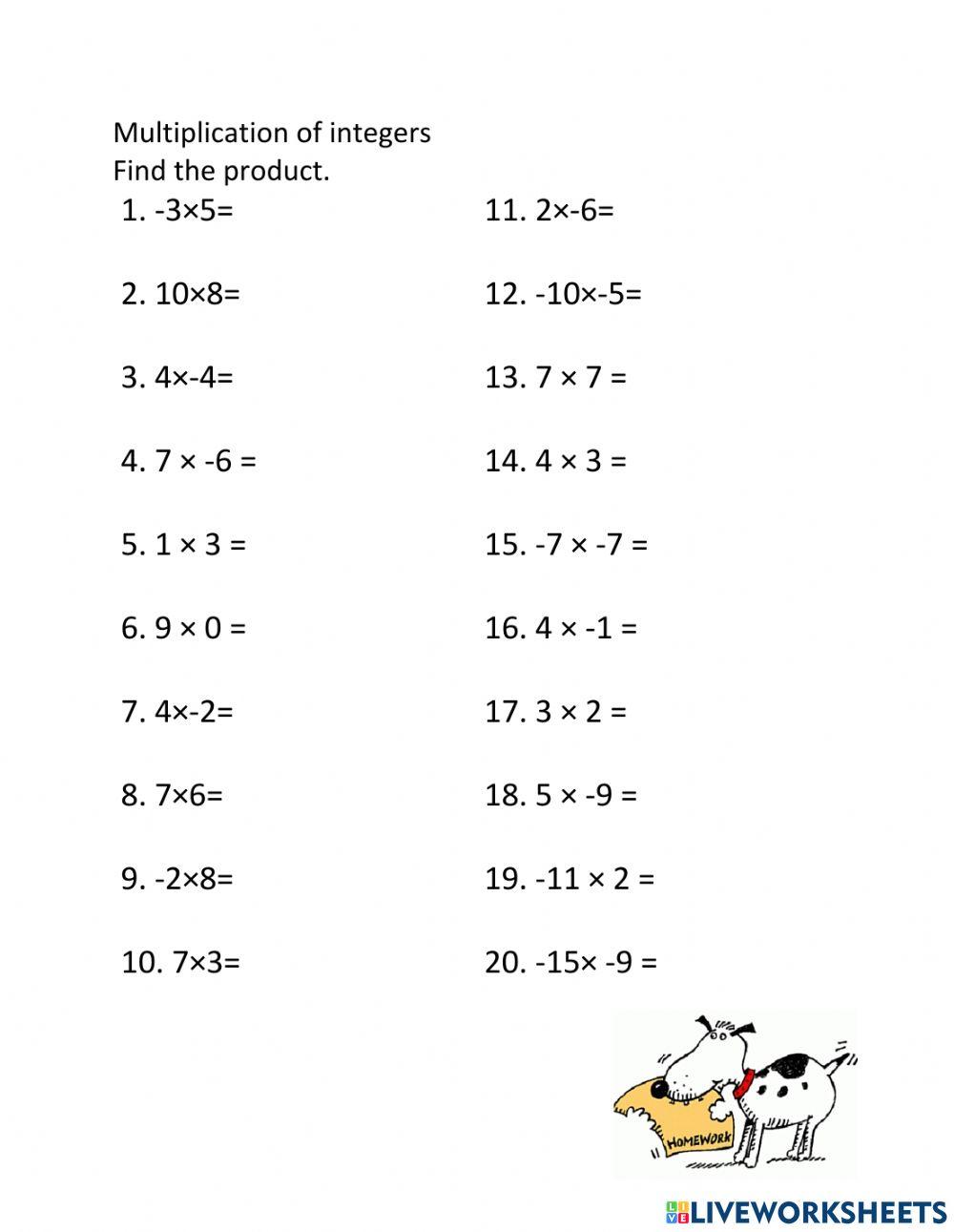 Multiply integers