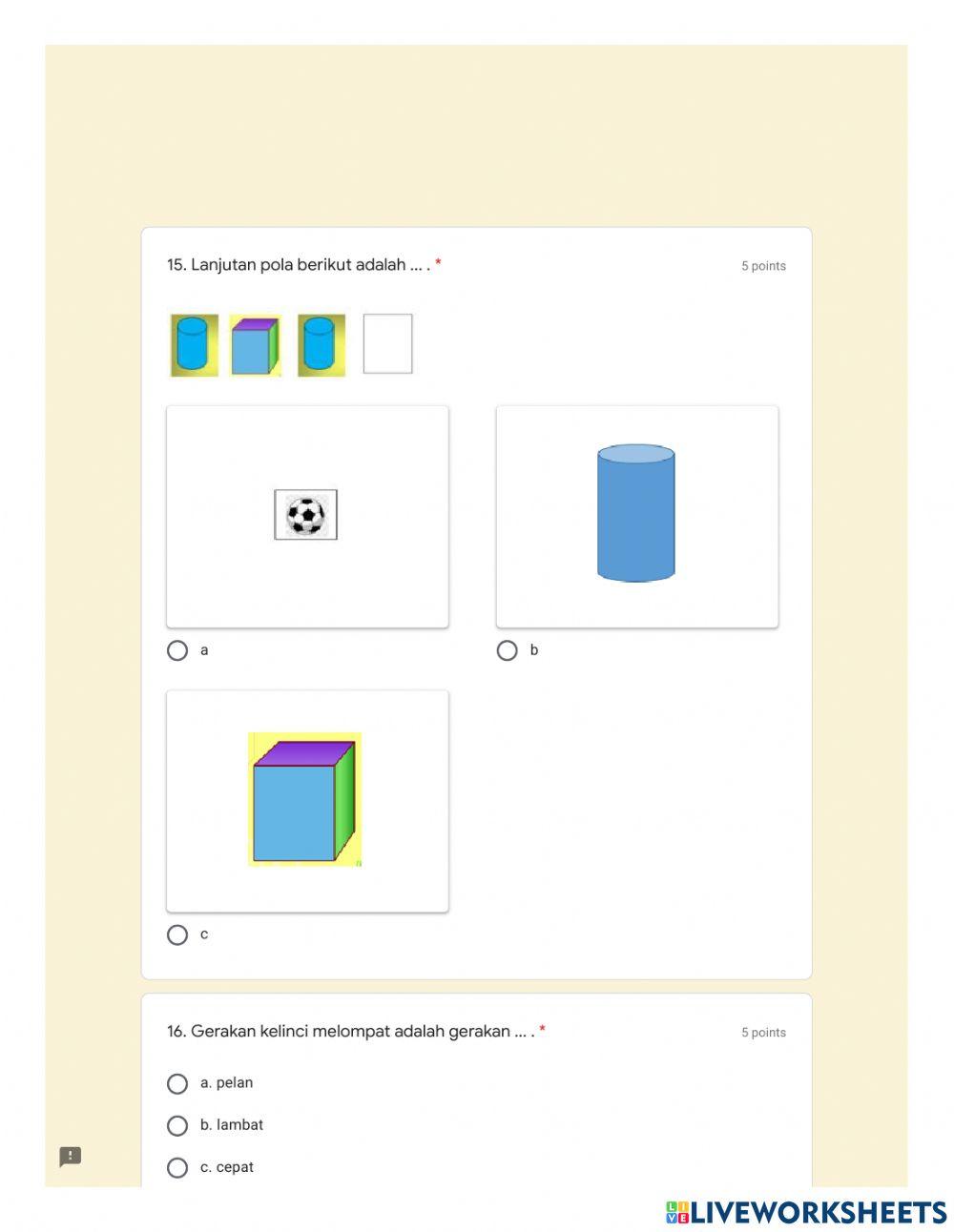 Latihan soal pas tema 2